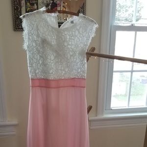 Fun flirty pink and white dress